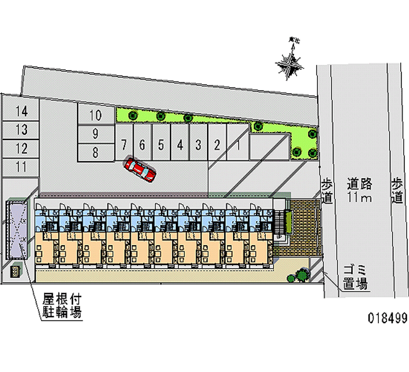 レオパレス十和田 月極駐車場