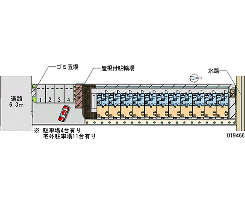 レオパレスカメリアⅡ 月極駐車場