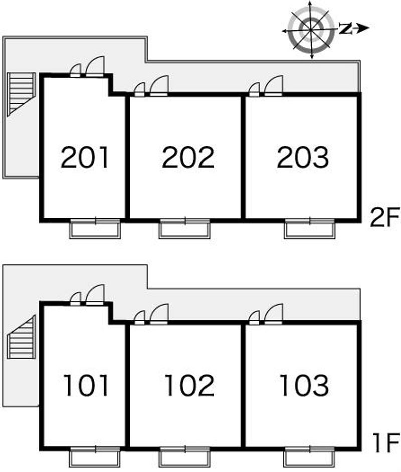 レオパレスアムール 間取配置図