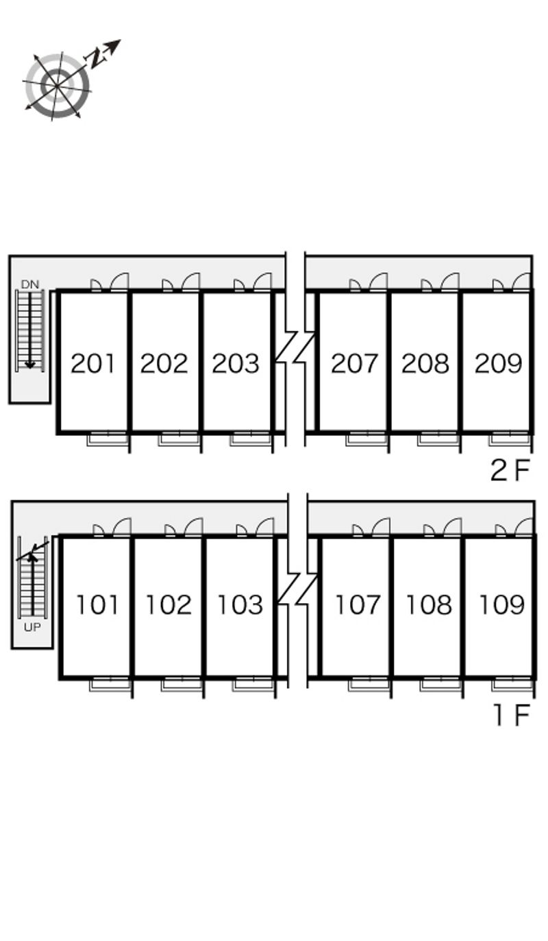 レオパレス渚 間取配置図