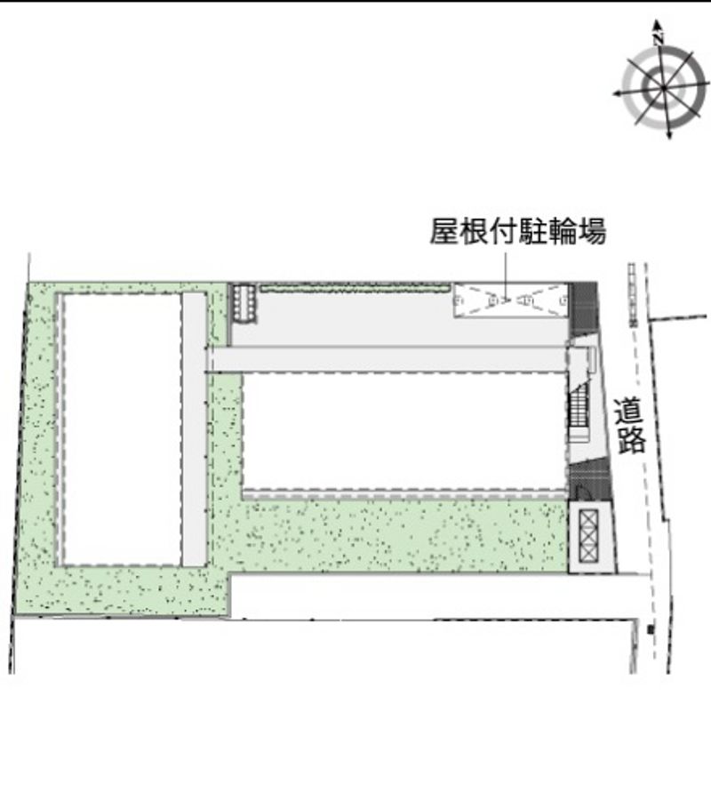 レオパレスパル北方Ⅲ 駐車場