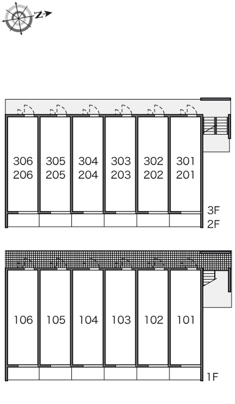 レオパレスシエレ　バウム 間取り配置図