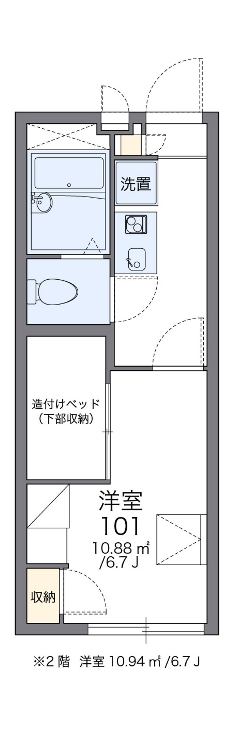 レオパレス住吉南町 間取図