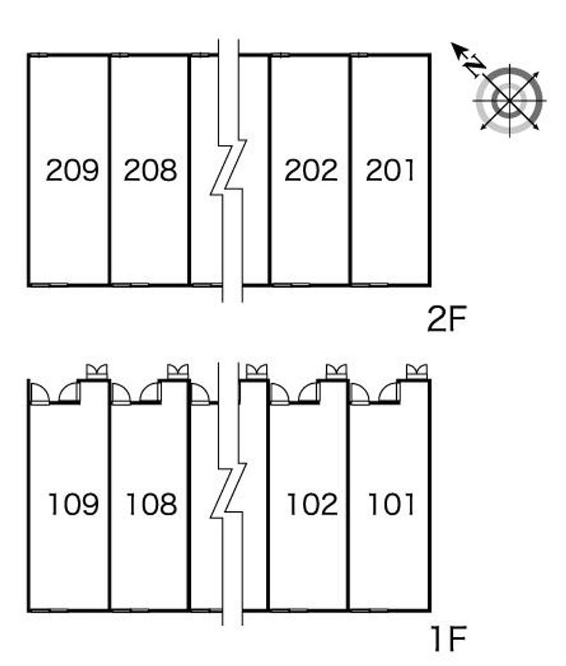 レオパレス東芳賀 間取り配置図