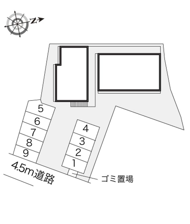 レオパレスＩＳＨＩＤＵＭＩ 配置図