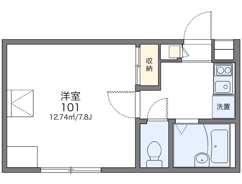 レオパレス中里 間取図