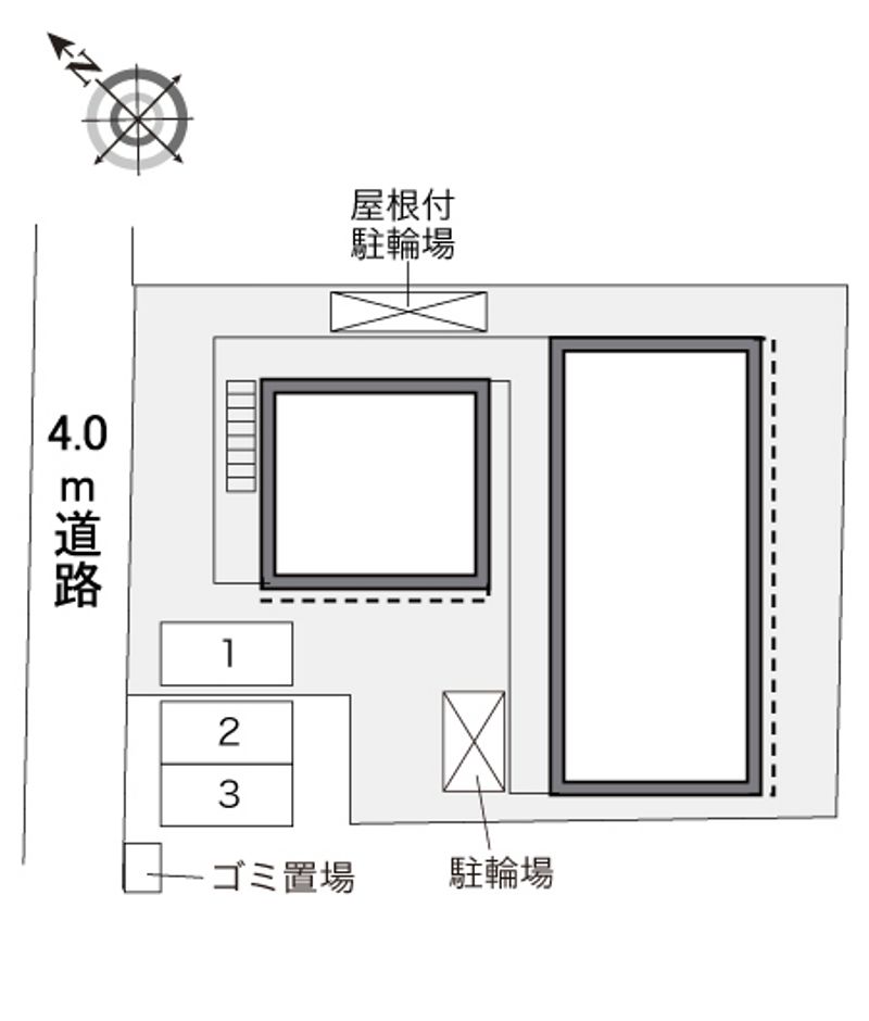 レオパレス松が岡ハイツⅡ 配置図