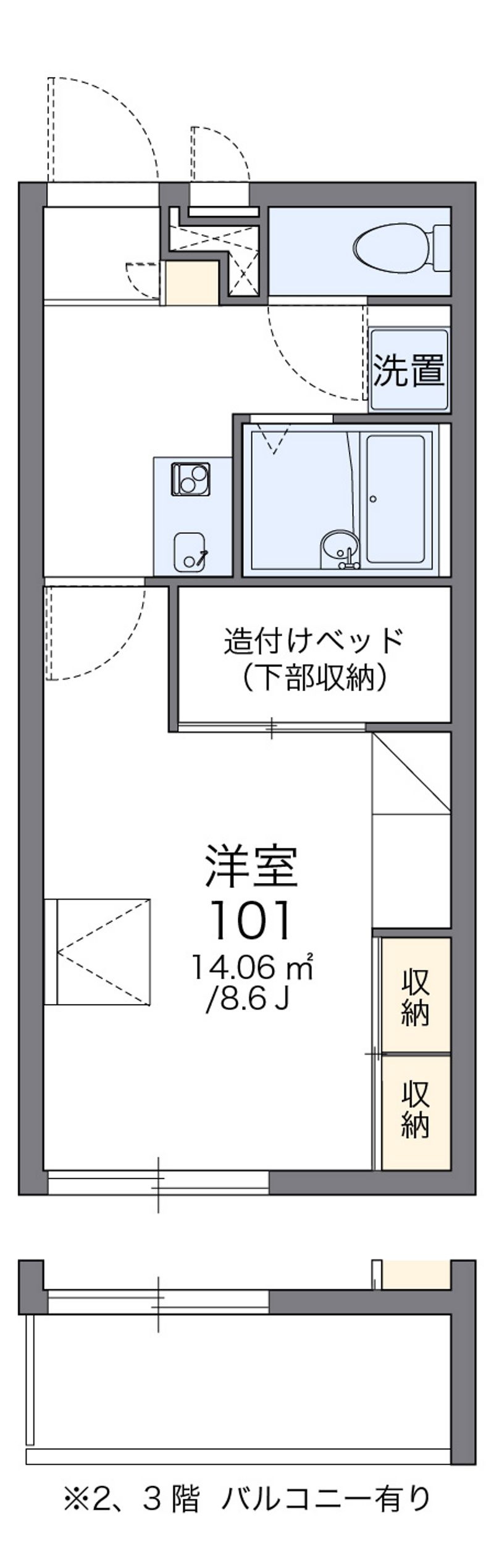 レオパレスＬＯ　ＳＣＡＬＯ 間取図