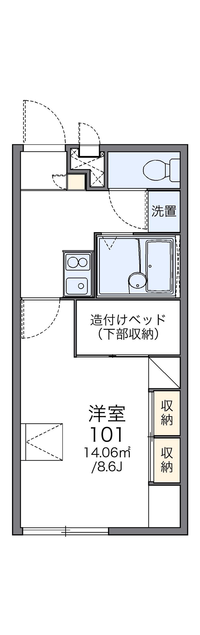 レオパレスサンハイム 間取図