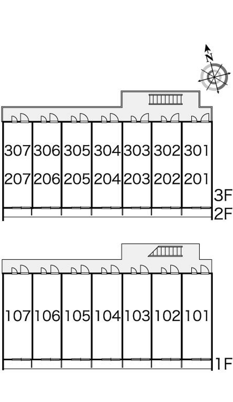 レオパレスサンクワイエット松山 間取配置図