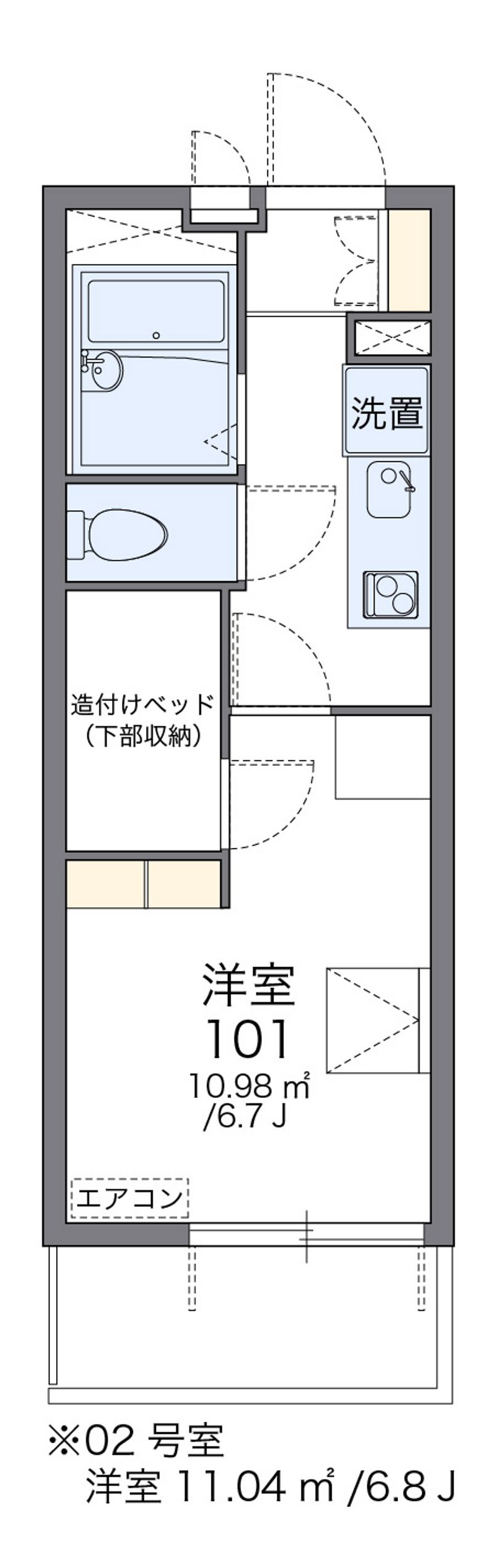 レオパレス駅前コート 間取図