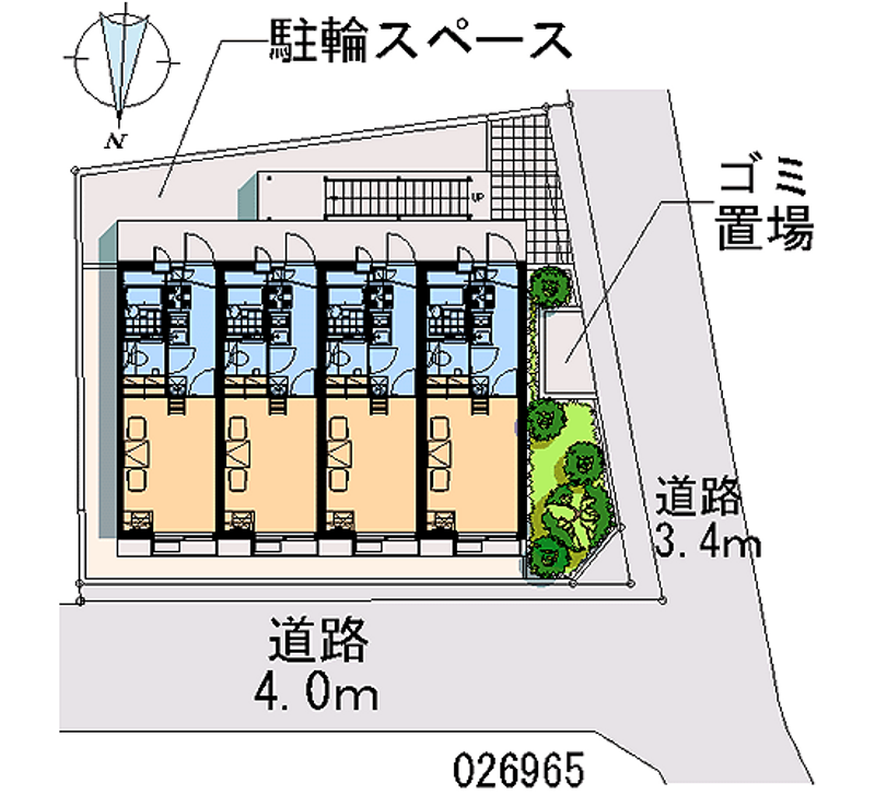 レオパレスコテージ大森弁天 区画図