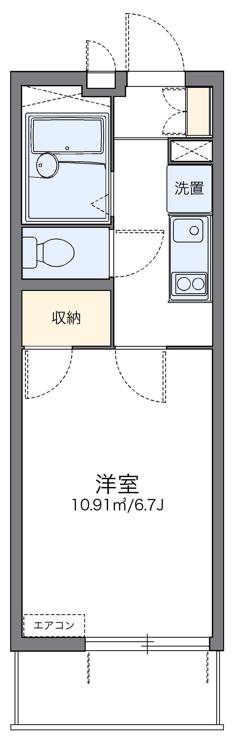 レオパレスボンエルフ豊橋 間取図