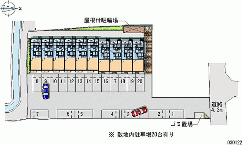 レオパレスユニバーサルヒーロー 月極駐車場