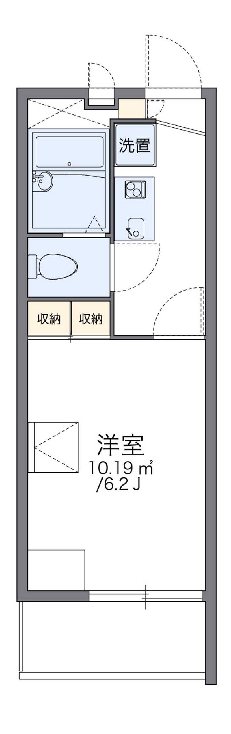 レオパレスジュネス　いぶき 間取図