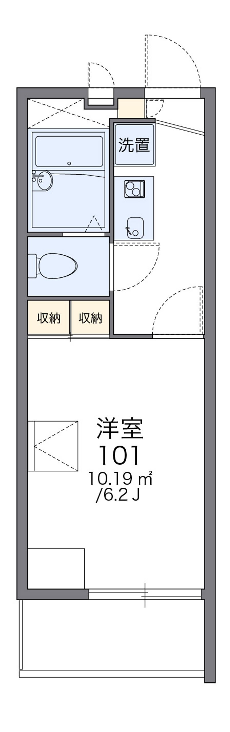 レオパレスジュネス　いぶき 間取図