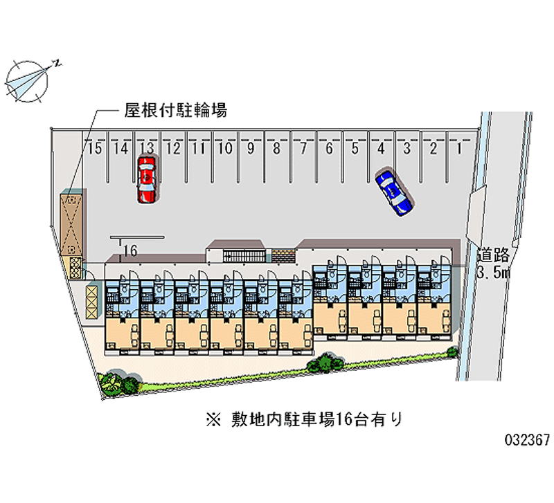 レオパレスアイーダ 月極駐車場