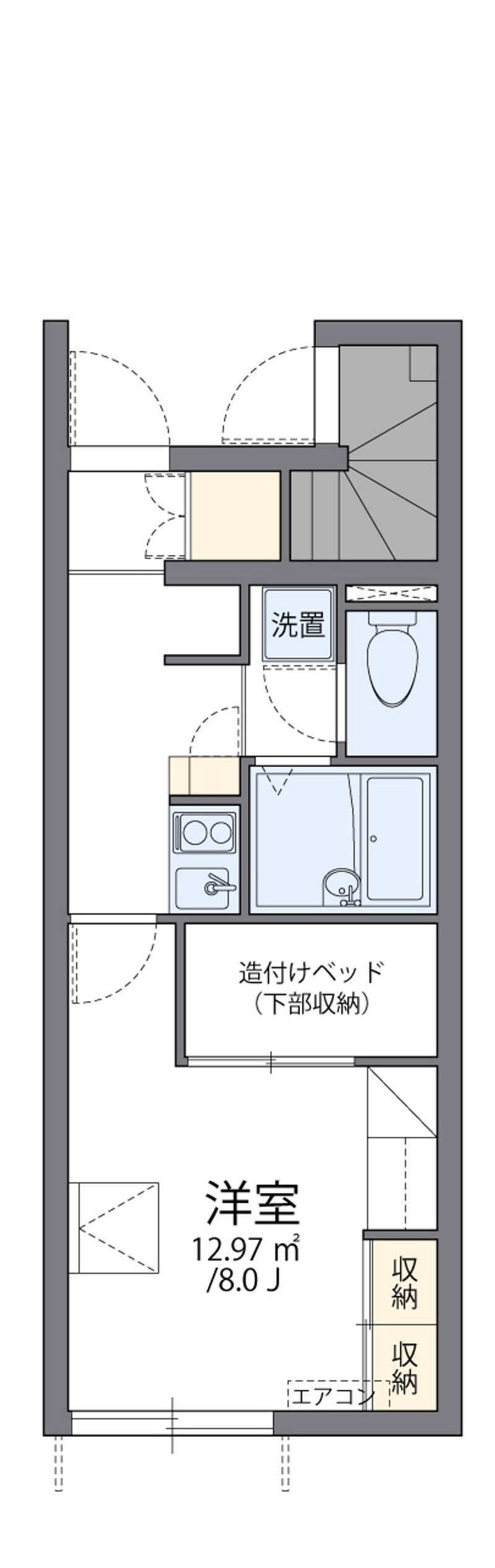レオパレスサンライフ五十嵐 間取図