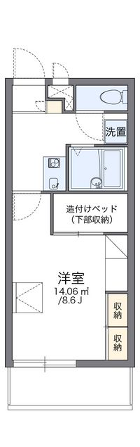 レオパレス油ヶ渕 間取り図