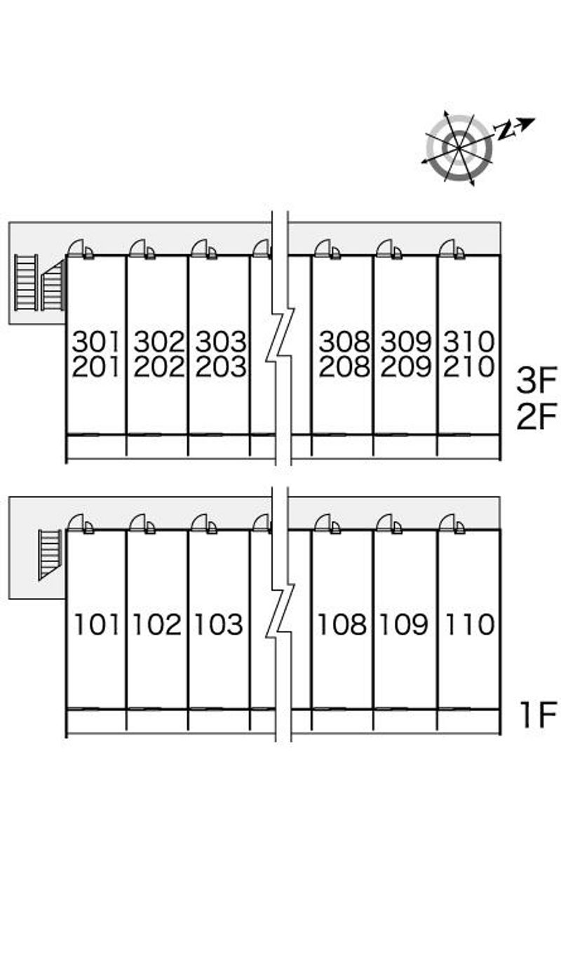 レオパレスアイ　ステイつくば 間取配置図