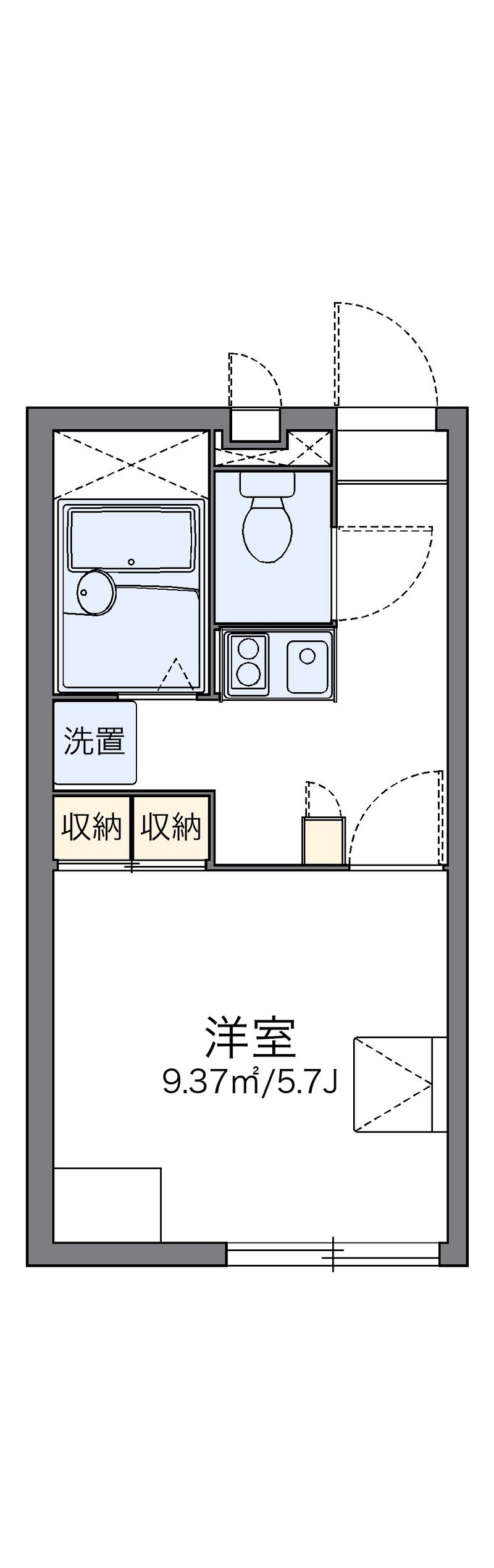 レオパレスツインズクレイン 間取図