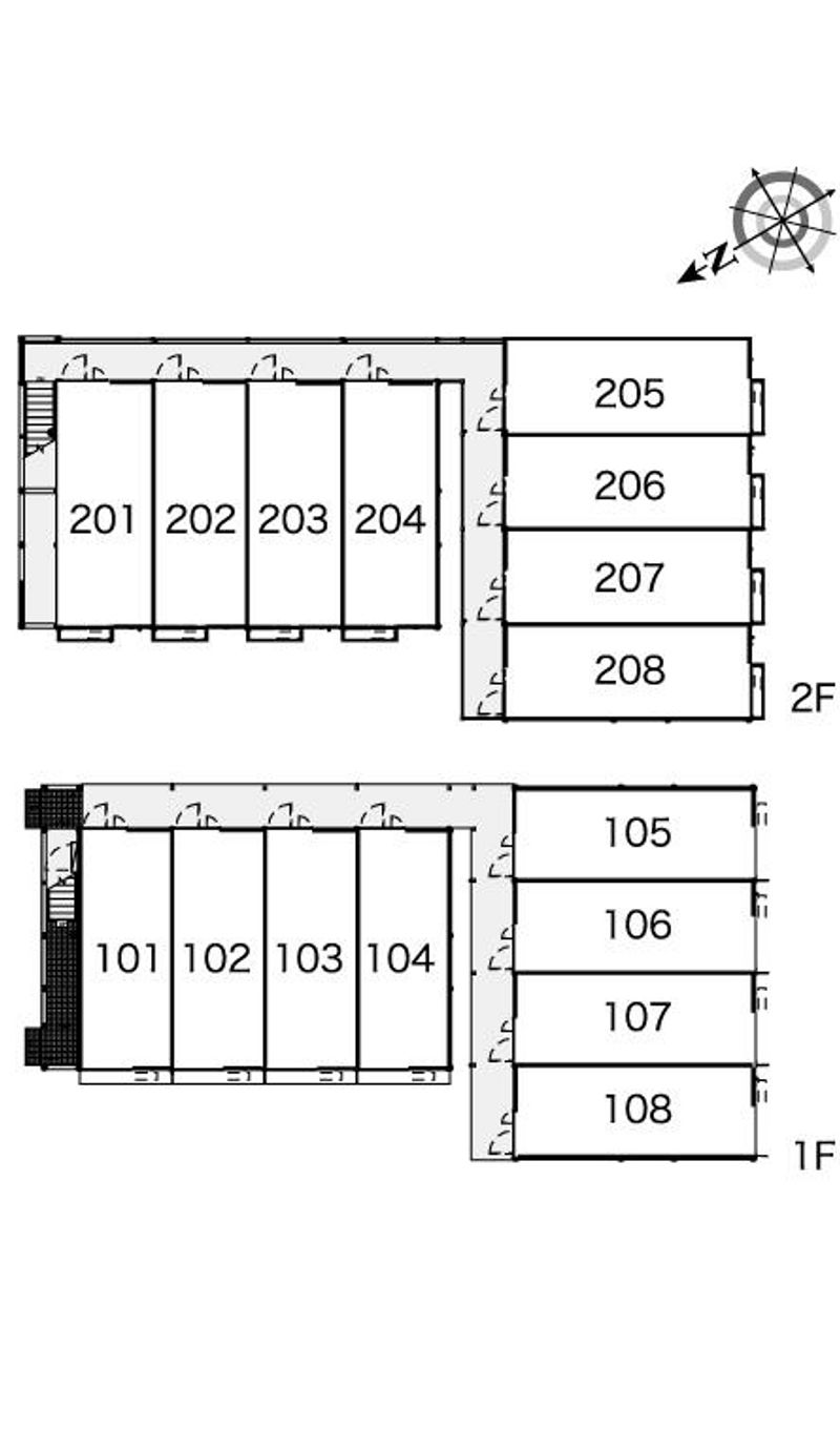 レオパレスＲａｃｏｎＤ７能登川 間取配置図
