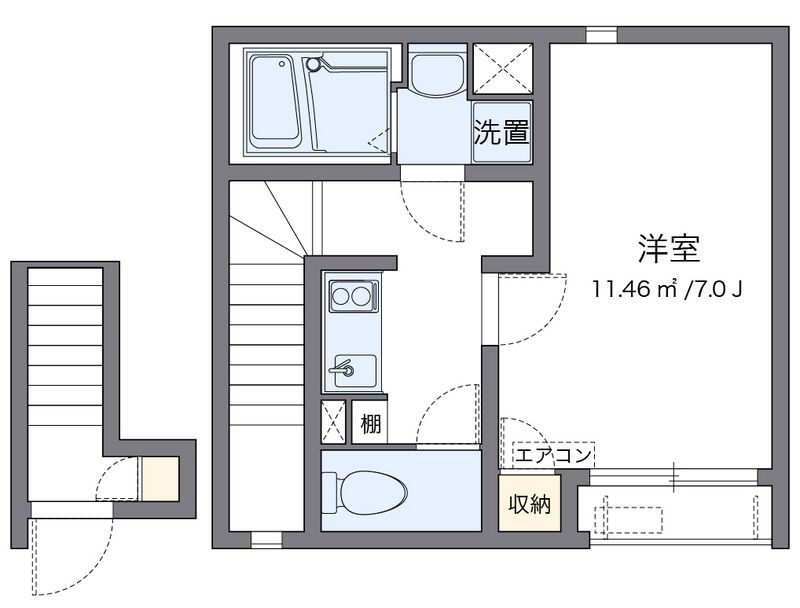 クレイノアクアパレス 間取図