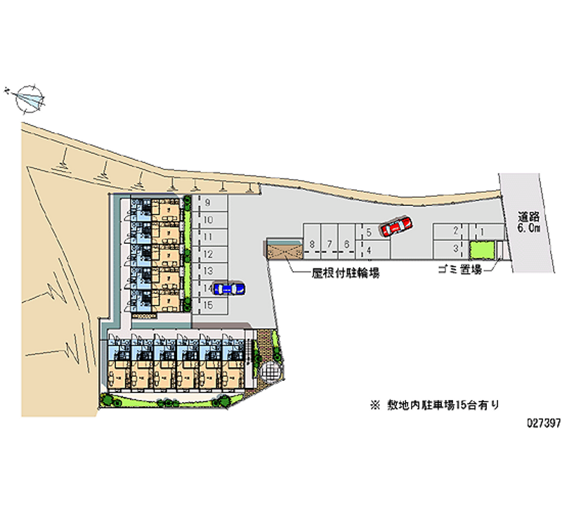 レオパレスミエ 月極駐車場