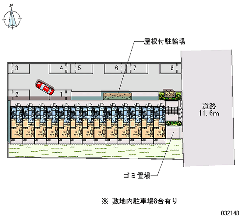 レオパレスハイツ流山 月極駐車場