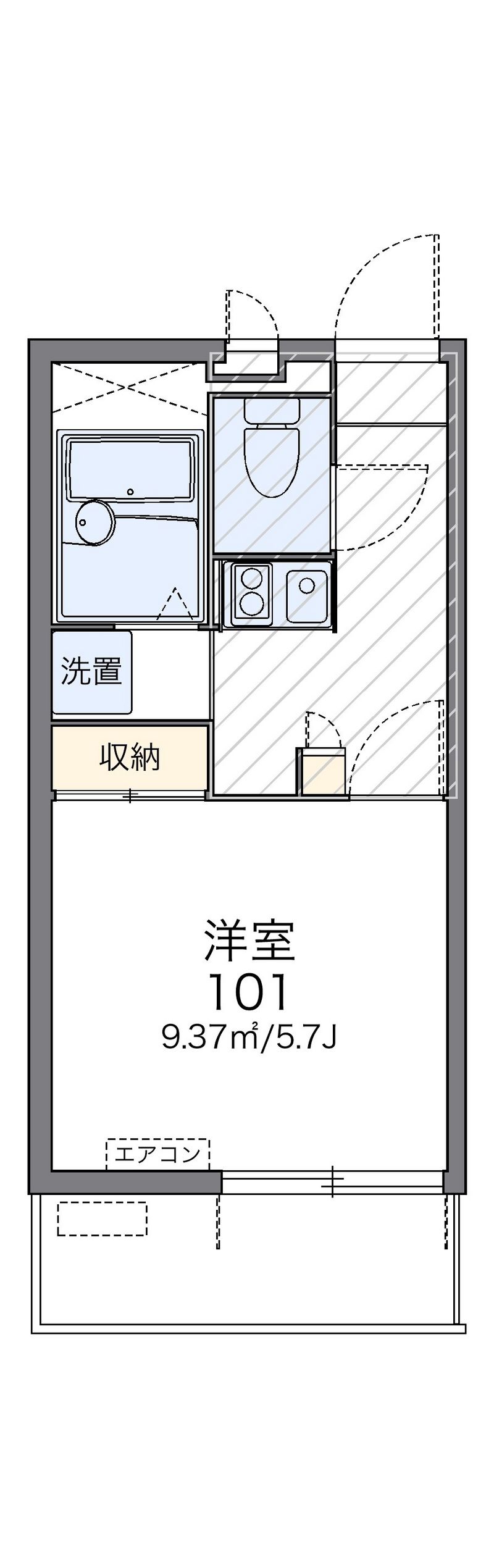 レオパレスオネスティⅤ 間取図