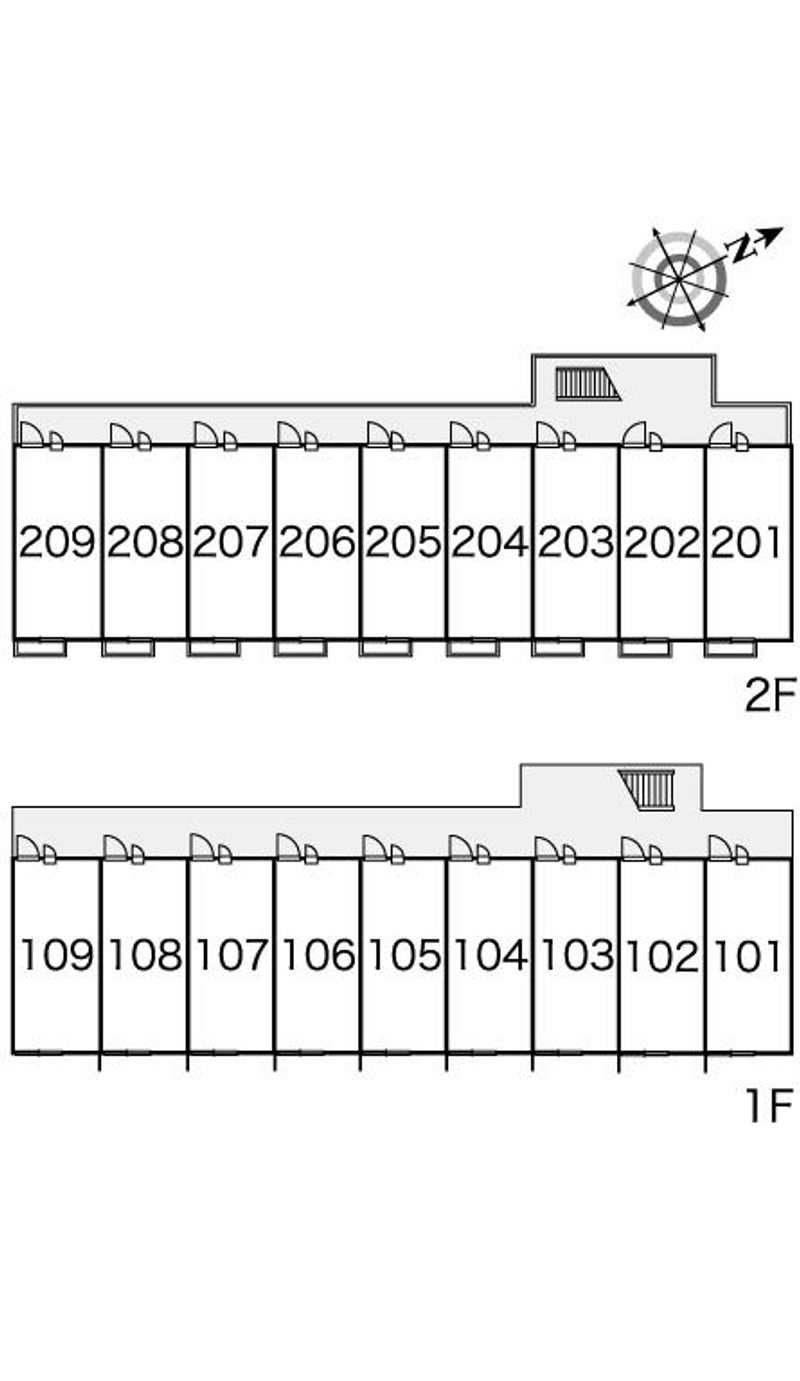 レオパレスドウージェム 間取配置図