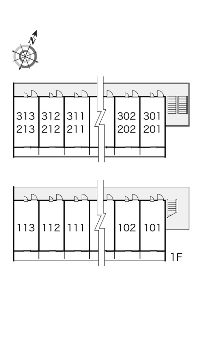 レオパレスブルーウイング 間取配置図