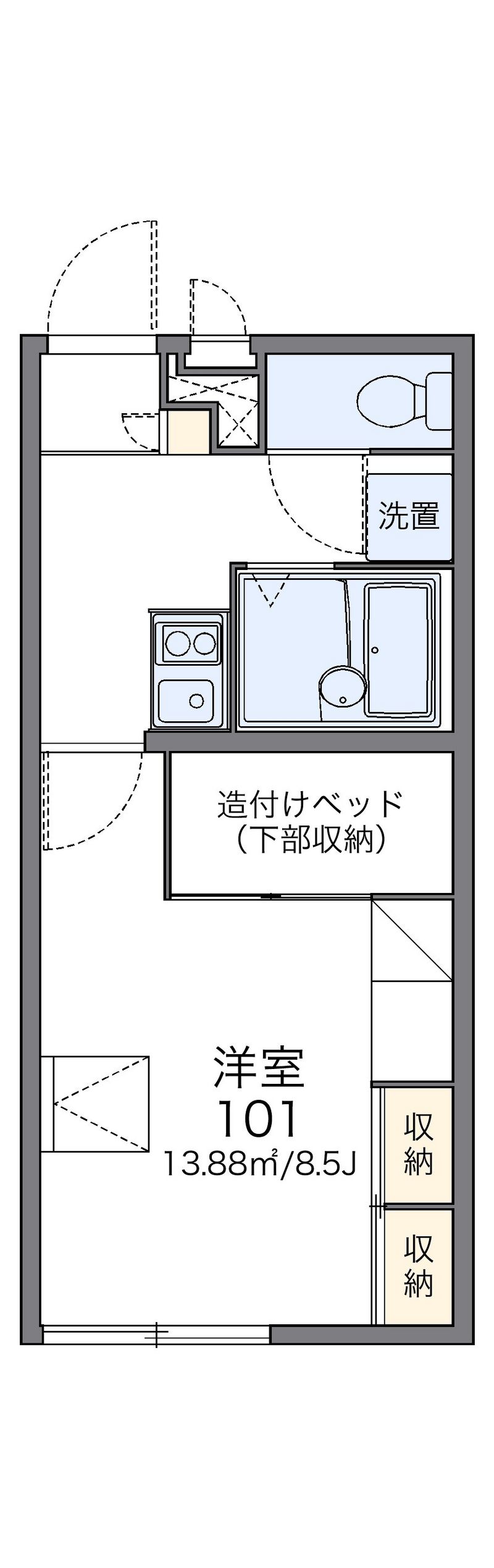 レオパレスランパス 間取図