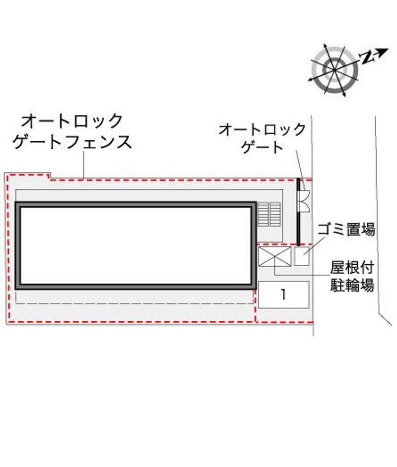レオパレス東今里Ⅱ 配置図