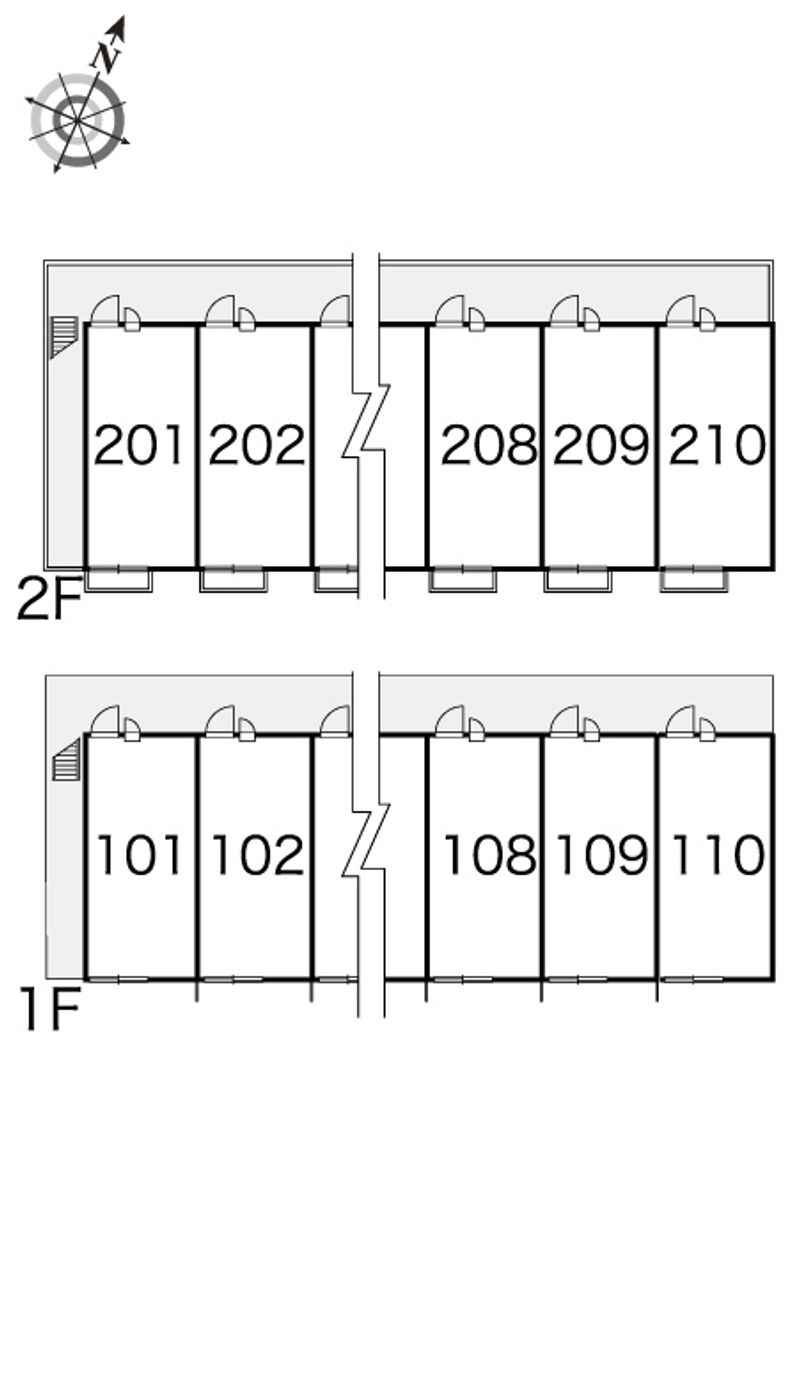 レオパレスやまゆり 間取配置図