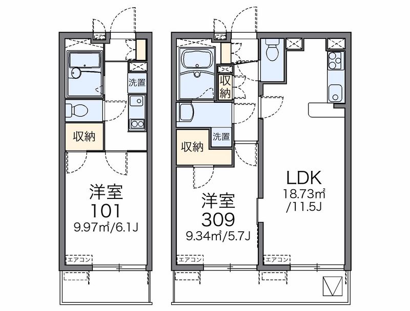 レオパレスホワイトヒルズ西生田 間取図