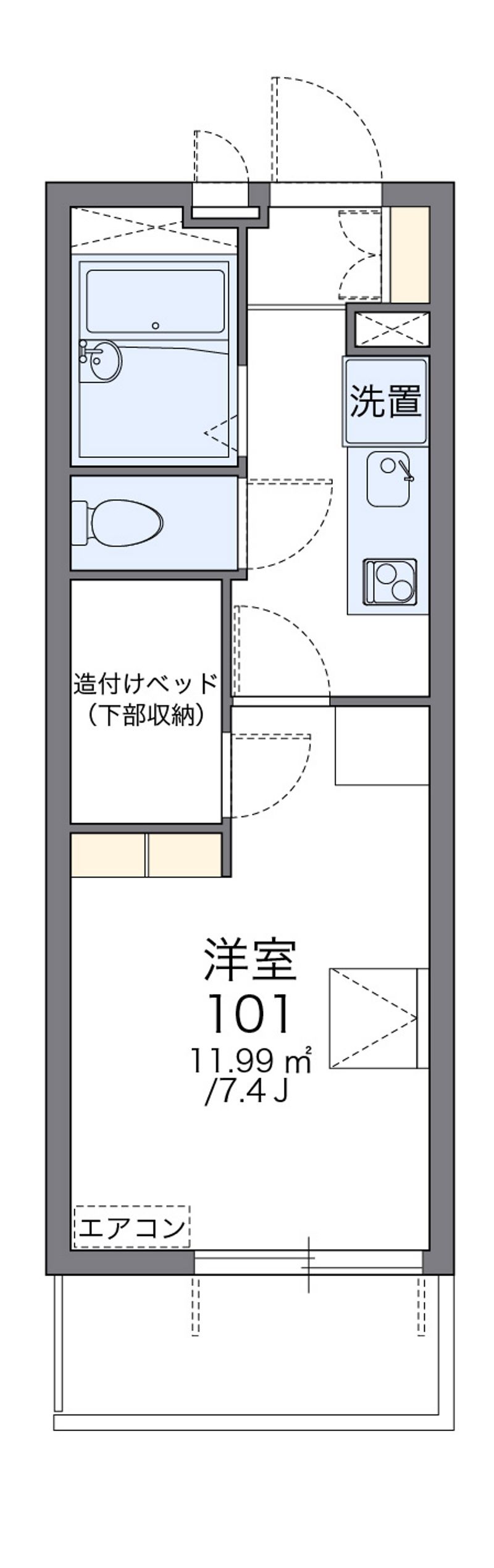 レオパレスエトワール城南 間取図