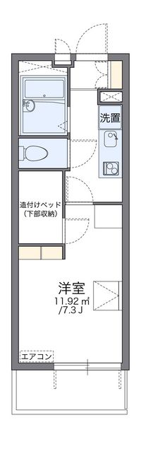 レオパレスフリーダム元新町 間取り図