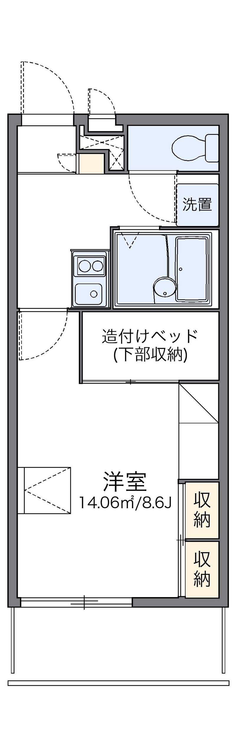 レオパレスアリシア 間取図