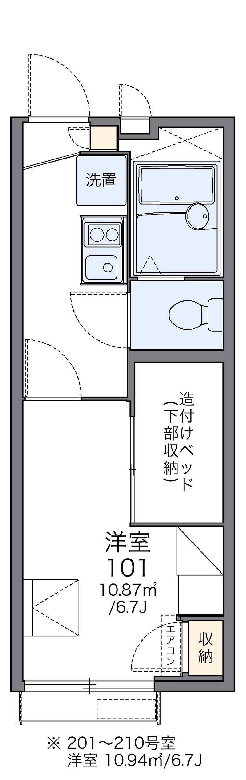 レオパレスシティパルつつじが丘 間取図