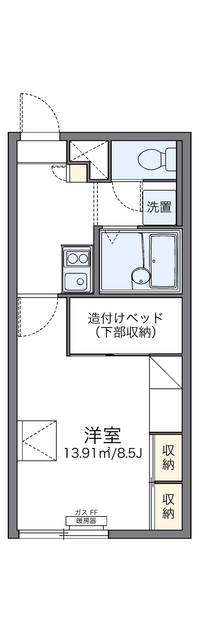レオパレスレオ 間取図