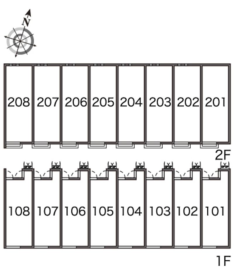 レオネクストガルデン青江 間取り配置図