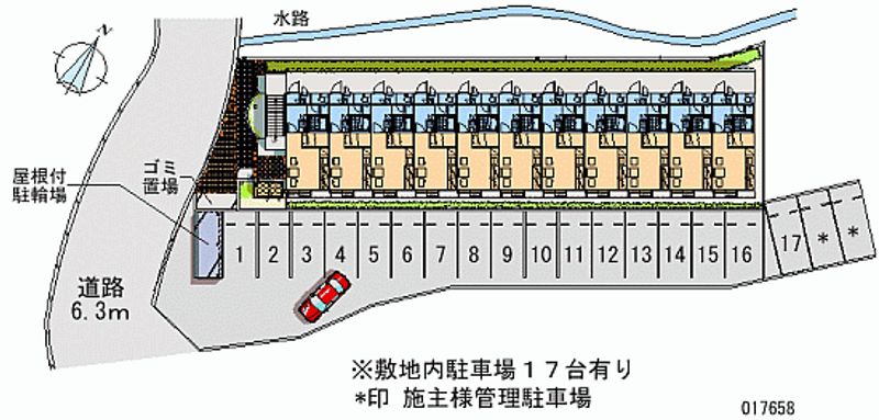 レオパレスエクセルⅡ 月極駐車場