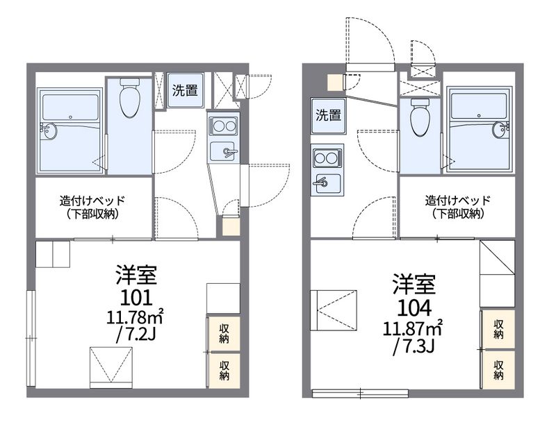 レオパレスフローラル北美町 間取図
