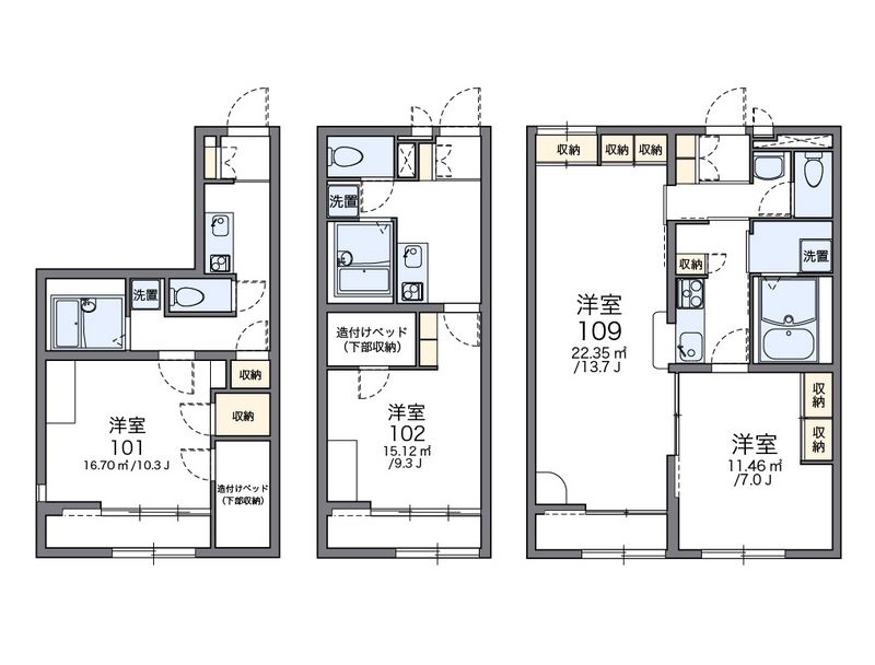レオパレスサンハイ 間取図