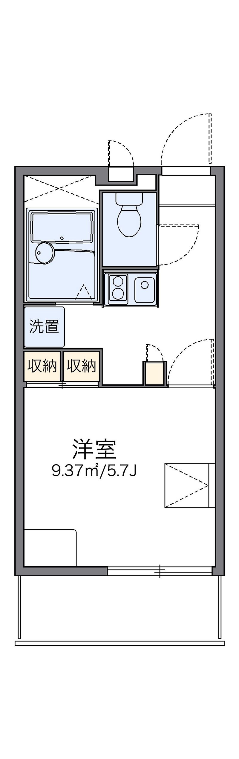 レオパレスカルーナ 間取図