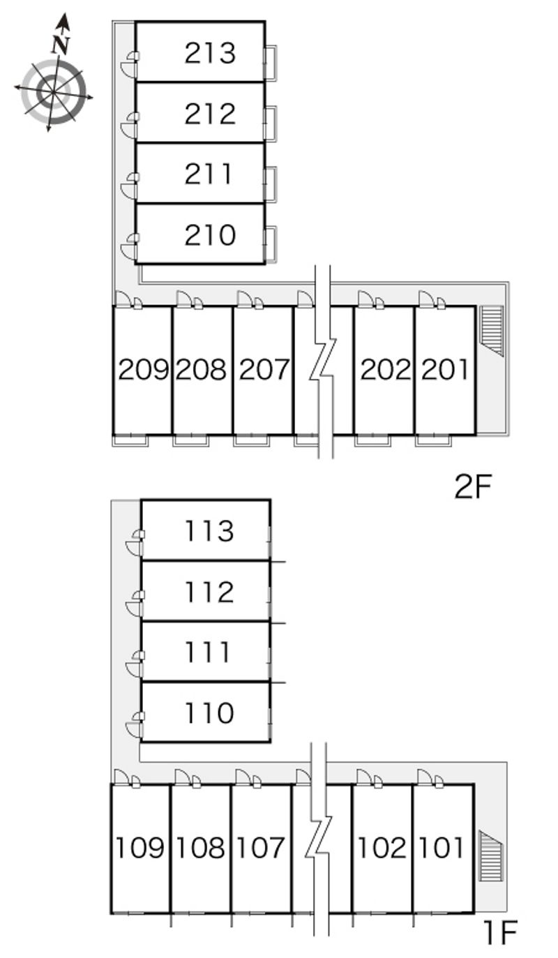 レオパレス白鳥 間取り配置図