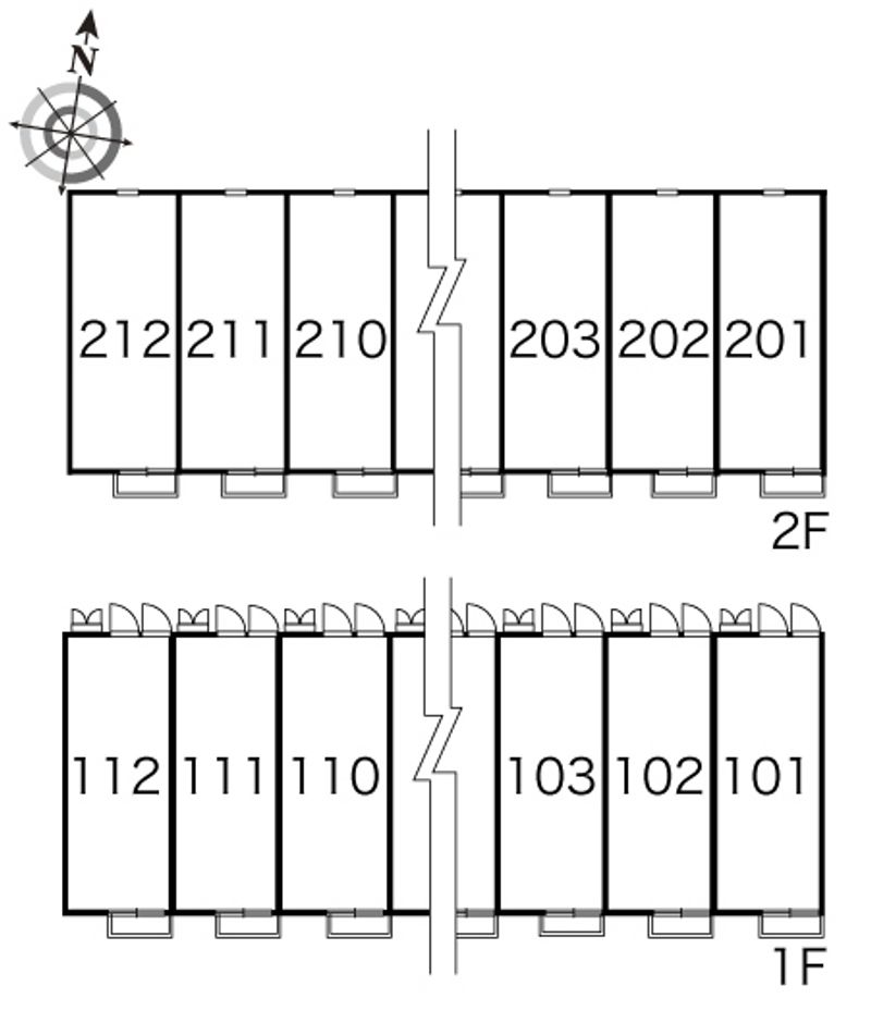 レオパレスエクセレント鹿嶋Ｂ 間取配置図