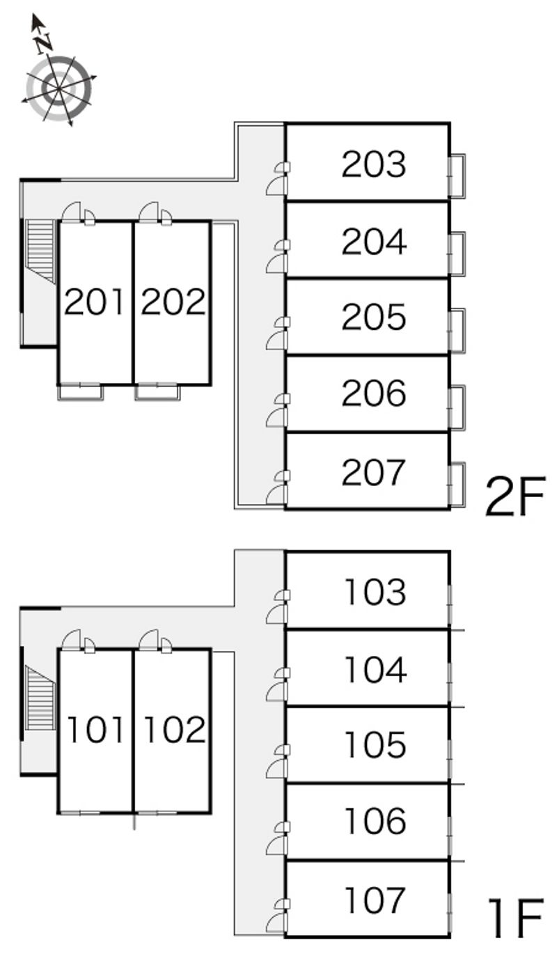 レオパレスサンシティ 間取配置図