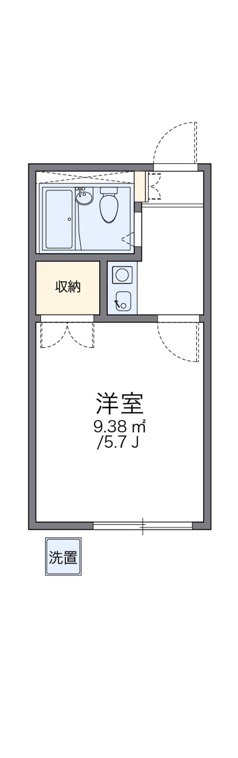レオパレス西川田第２ 間取図